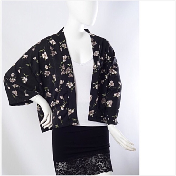 Chic Boho Floral Lightweight Cardi Kimono O/S - Picture 4 of 6